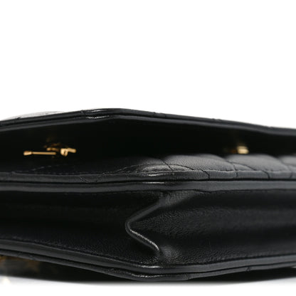Chanel Lambskin Quilted Wallet On Chain WOC Black 10 of 11