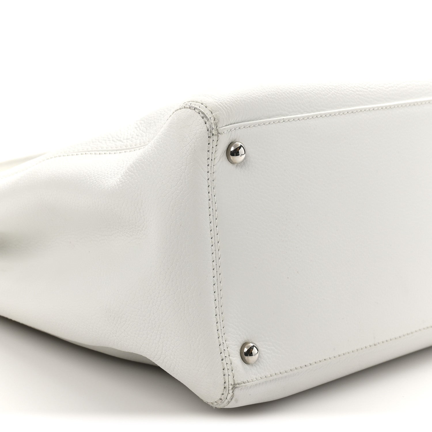 Chanel Calfskin Cerf Executive Shopper Tote White 9 of 12