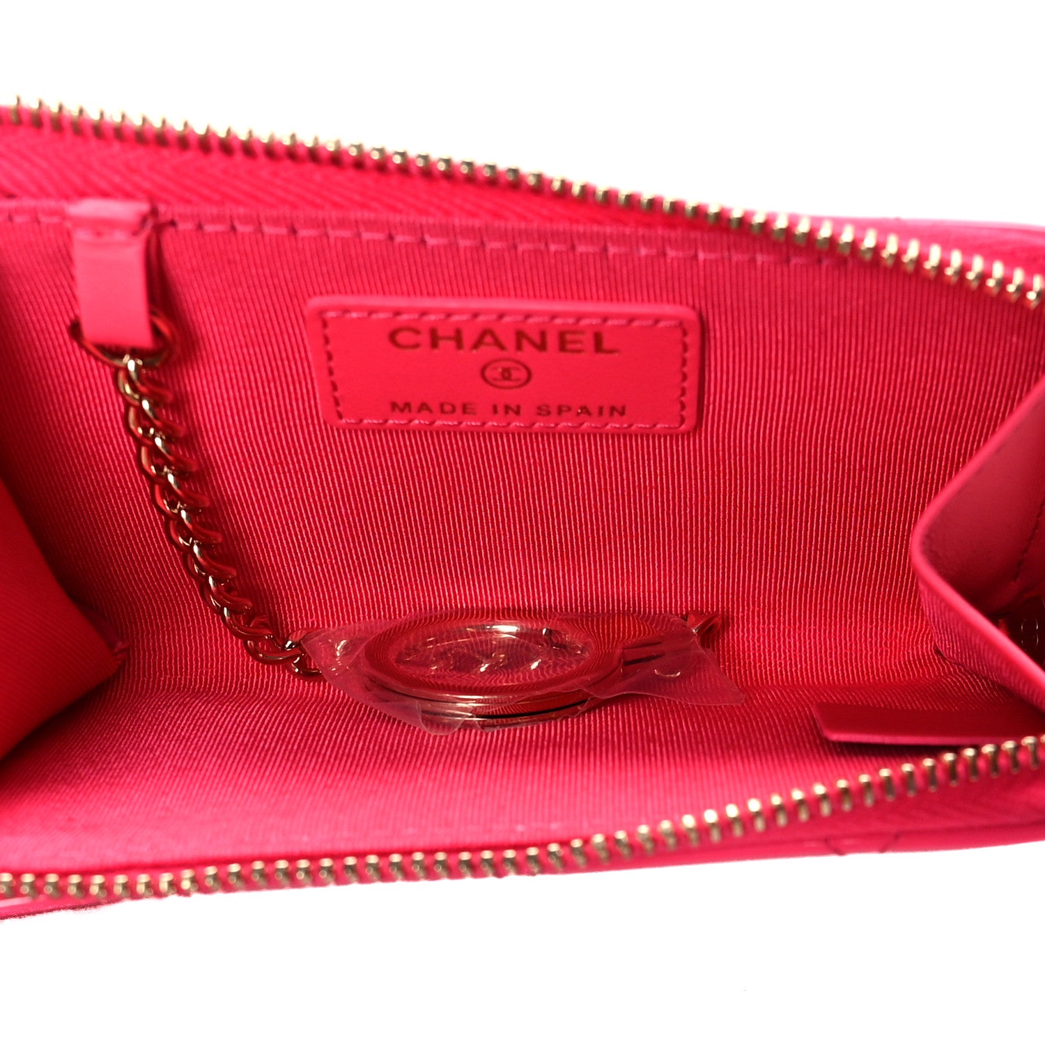 Chanel Patent Quilted Key Holder Case Pink 5 of 8