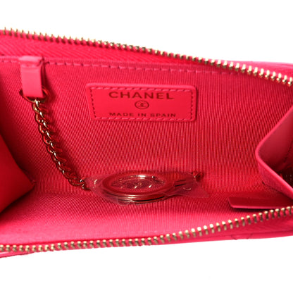 Chanel Patent Quilted Key Holder Case Pink 5 of 8