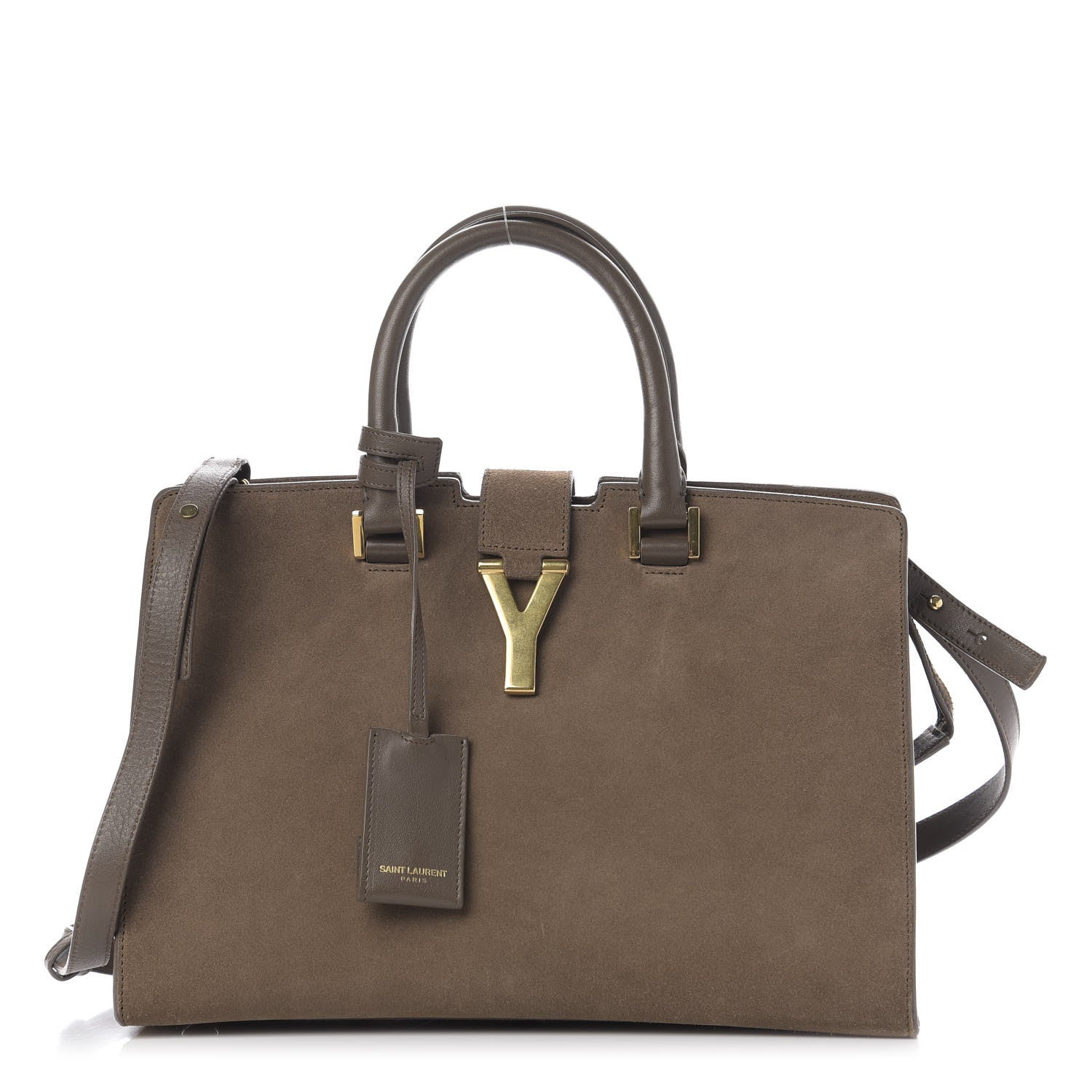 Saint Laurent Suede Small Classic Y Cabas Fog 1 of 11