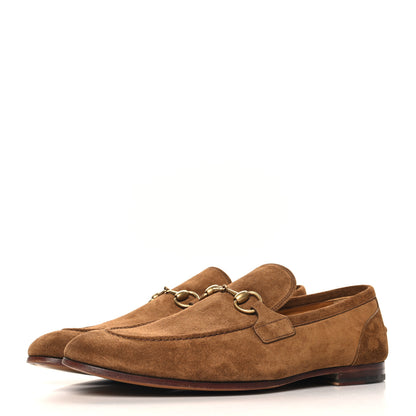 Gucci Suede Horsebit Mens Jordaan Loafers 11 Pepper Brown 4 of 10