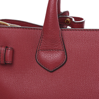 Burberry Grainy Calfskin House Check Medium Banner Tote Russet Red 9 of 11