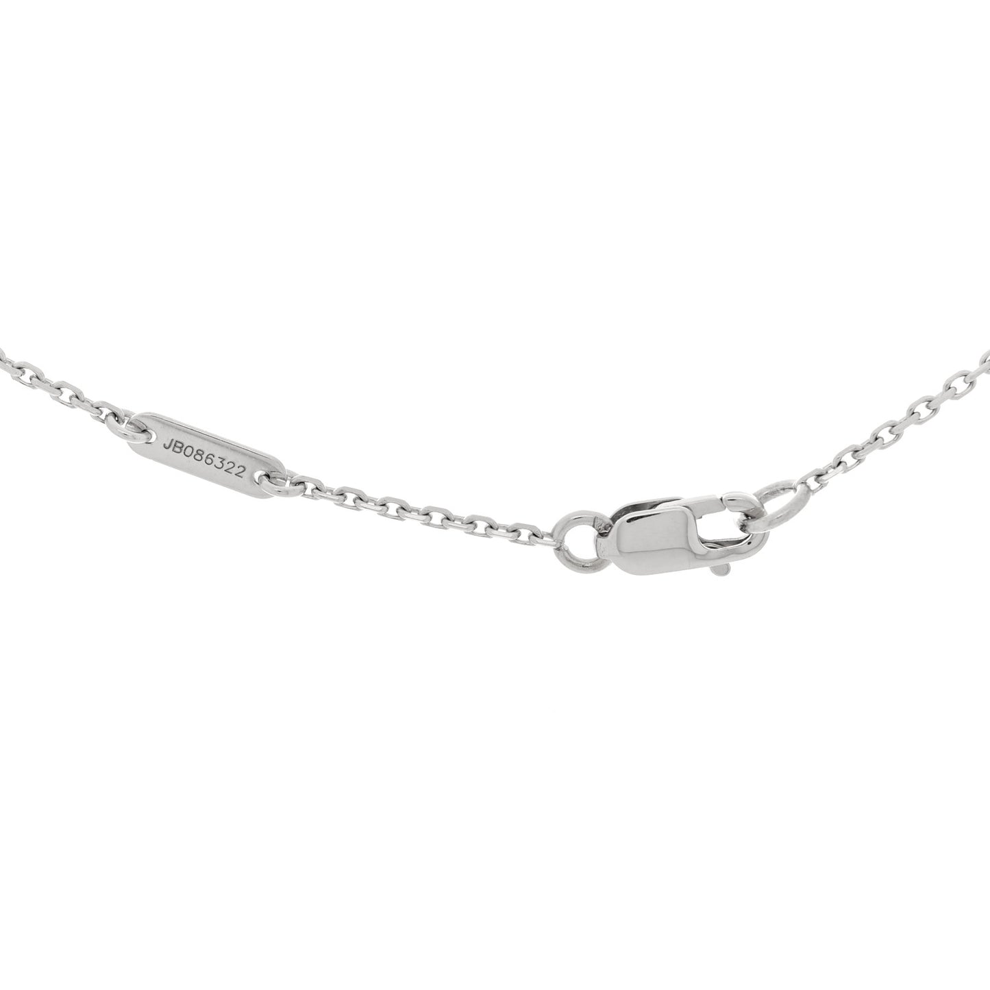 18K White Gold Turquoise Sweet Alhambra Butterfly Pendant Necklace