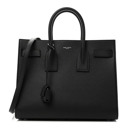 Saint Laurent Grained Calfskin Small Sac De Jour Black 1 of 9