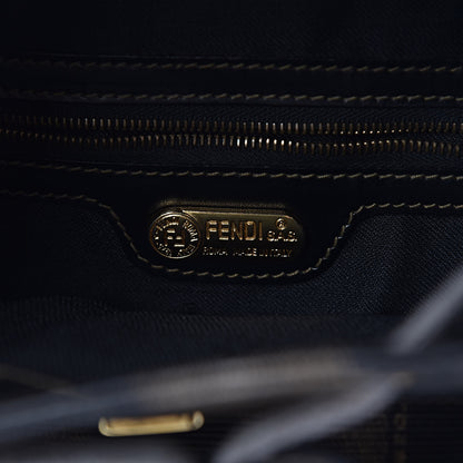 Fendi Coated Canvas Pequin Drawstring Backpack Tobacco 6 of 11
