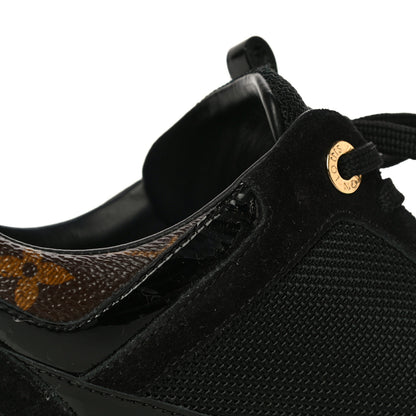 Louis Vuitton Suede Monogram Run Away Sneakers 37.5 Black 12 of 18