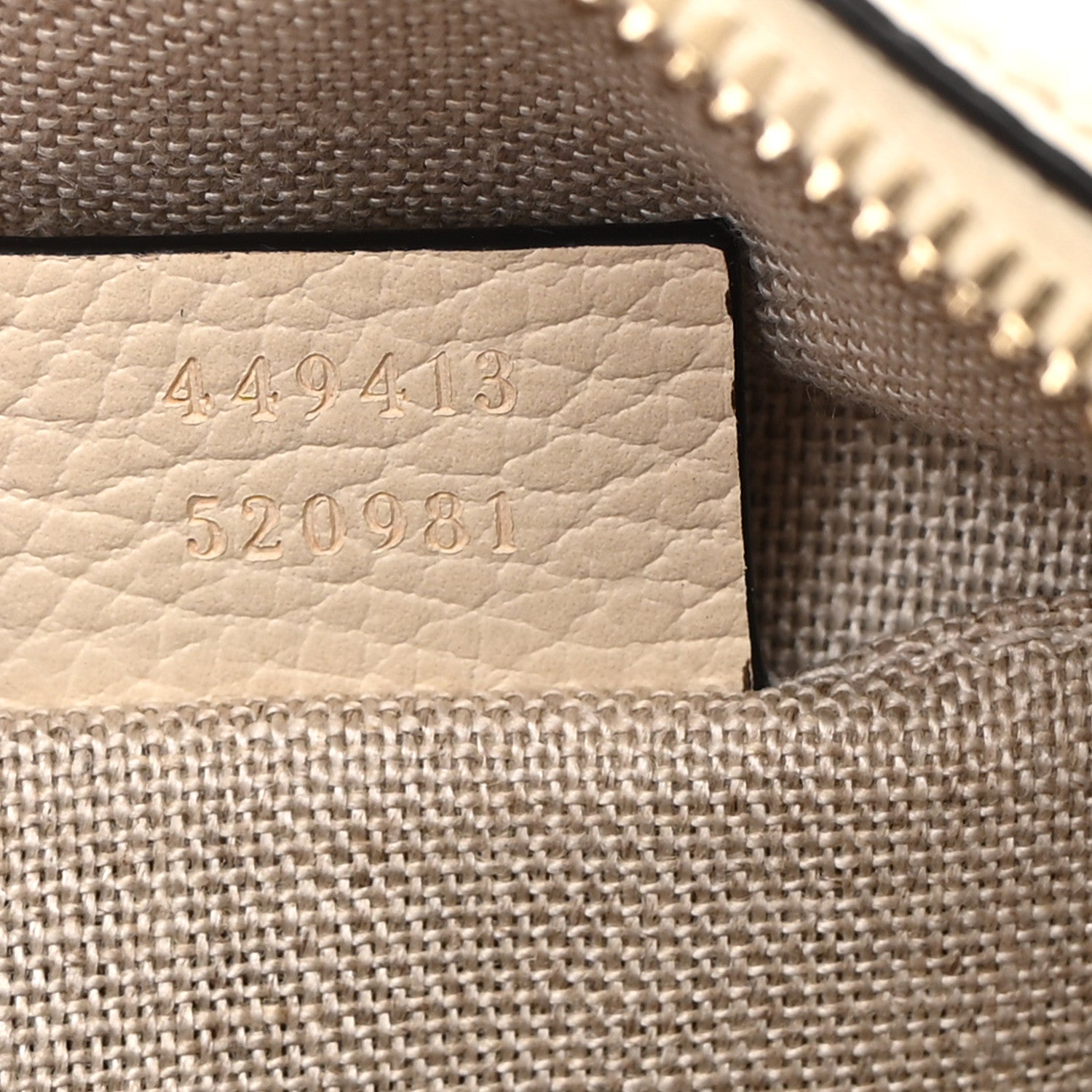 Gucci Monogram Dollar Calfskin Mini Bree Messenger Bag Beige Ebony Avoire 7 of 10