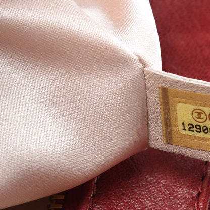 Chanel Lambskin Bubble Quilt Bowler Red 7 of 11