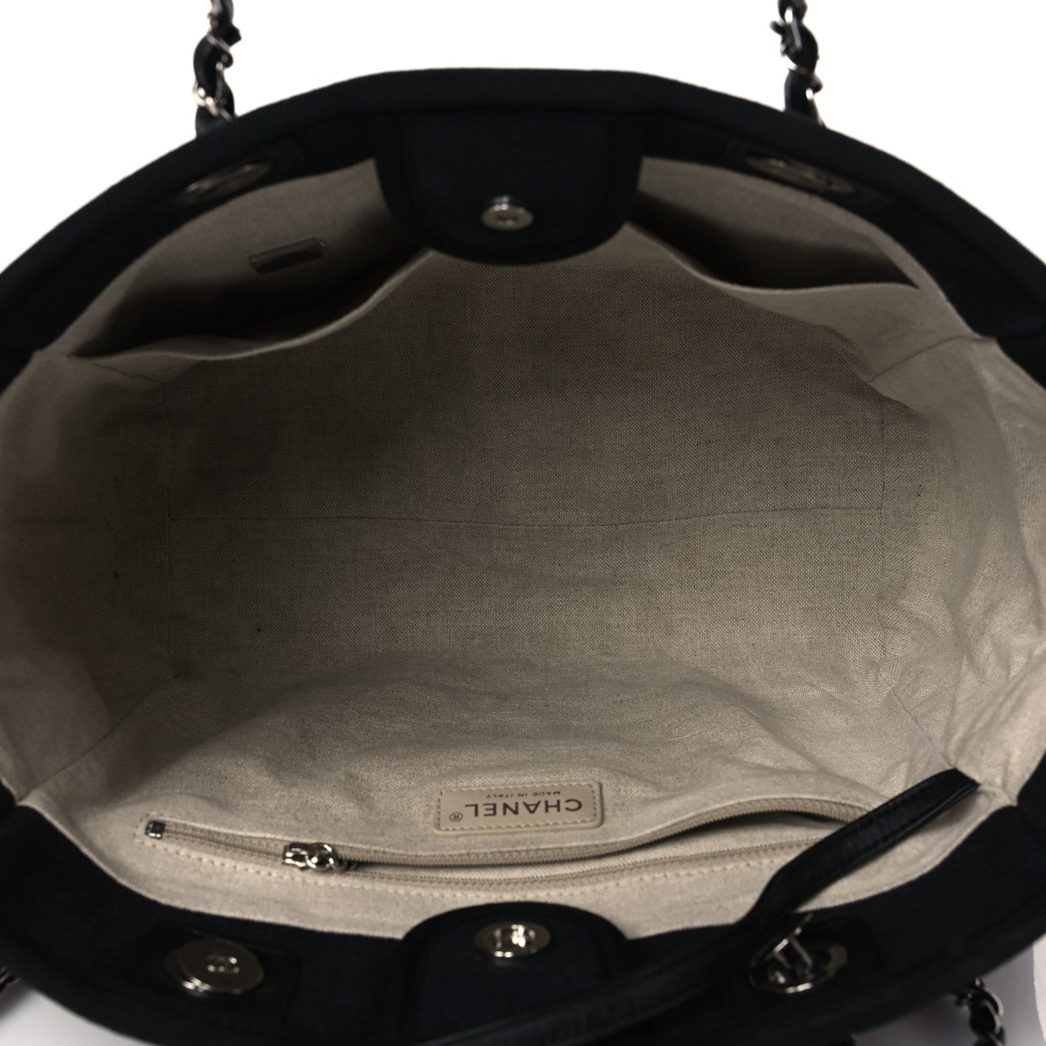 Chanel Canvas Small Deauville Tote Black 6 of 12