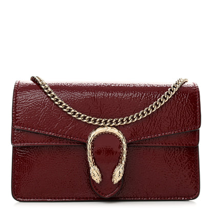 Gucci Crinkled Patent Mini Dionysus Shoulder Bag Rosso Ancora Red 1 of 9