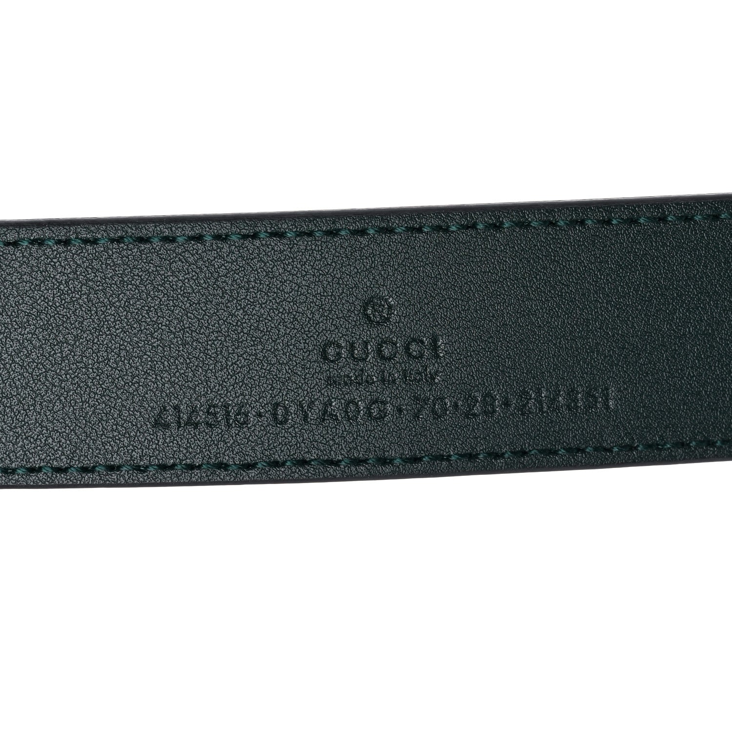 Gucci Plutone Calfskin Double G 30mm Belt 70 28 Verde 3 of 5
