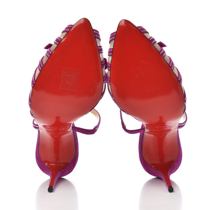 Christian Louboutin Rete Strass Araborda 100 Pumps 40 Richelieu 5 of 18