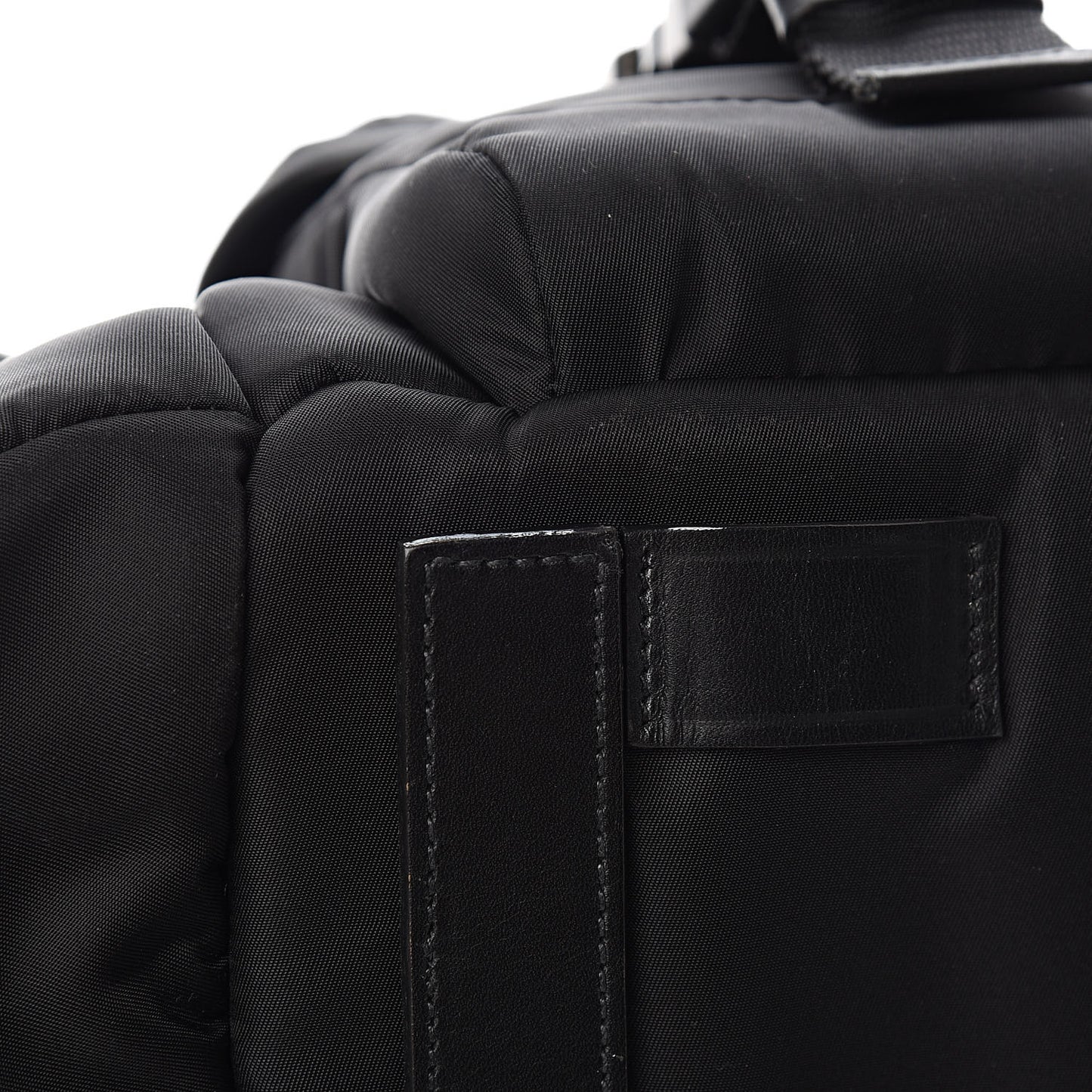 City Calf Tessuto Nylon Shopping Tote Black