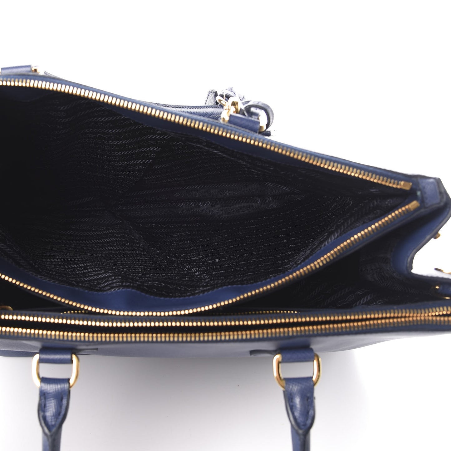 Saffiano Large Galleria Double Zip Tote Bluette