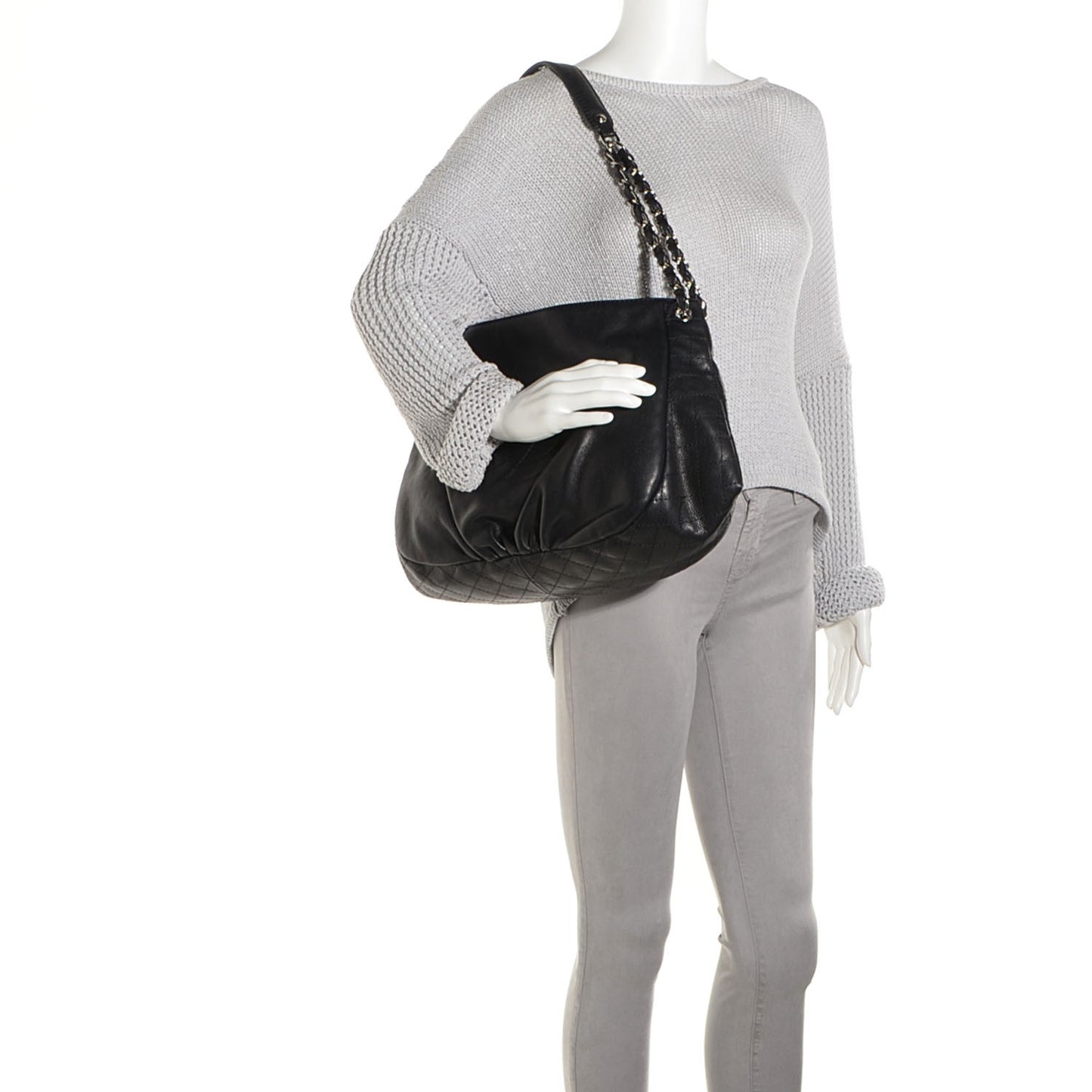 Caviar Timeless CC Shoulder Bag Black