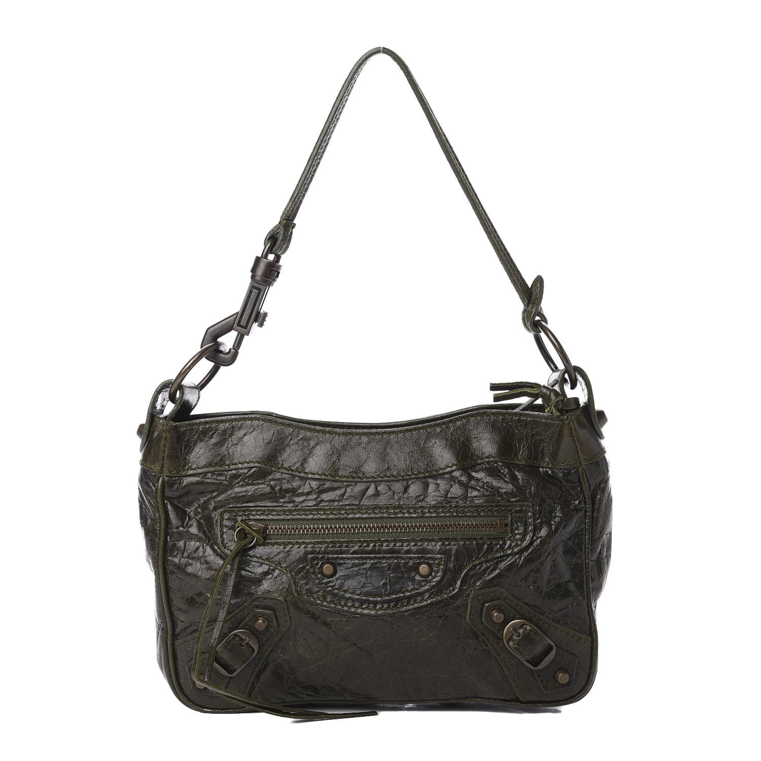 Balenciaga Chevre Classic Hardware Shoulder Bag Olive 1 of 10