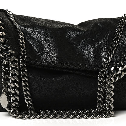Stella McCartney Shaggy Deer Mini Falabella Fold Over Tote Black 6 of 10