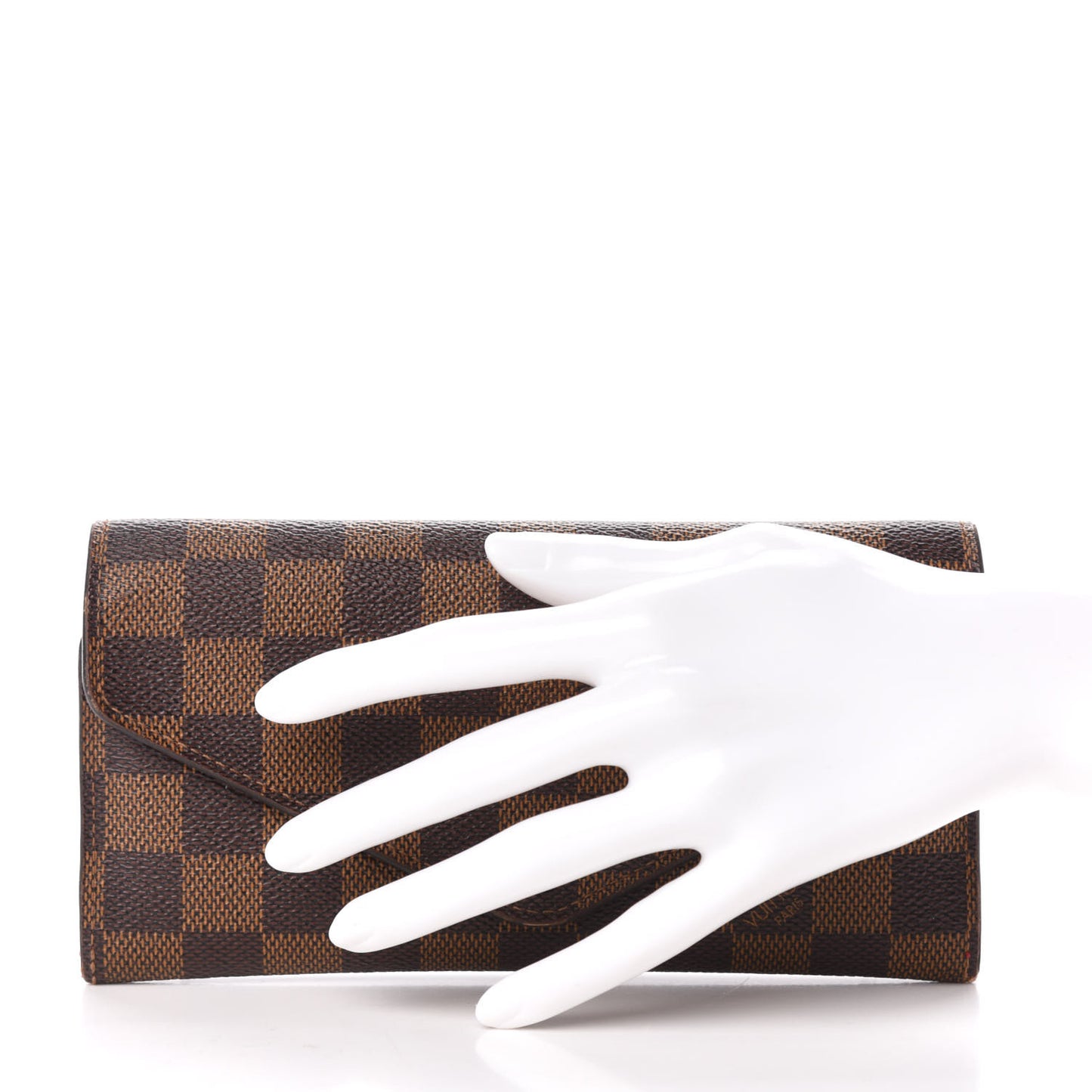 Damier Ebene Josephine Wallet Red
