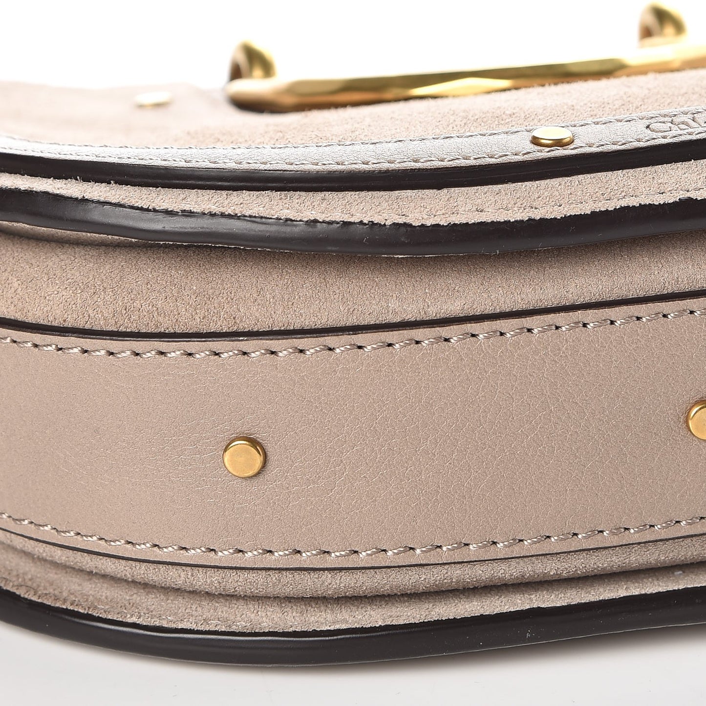 Calfskin Suede Mini Pixie Signature Belt Bag Motty Grey