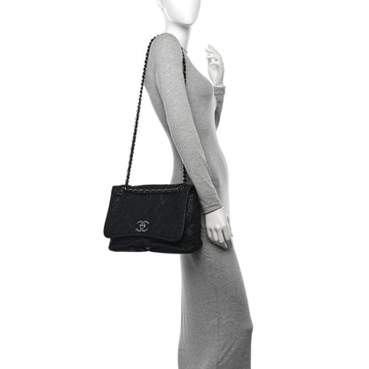 Chanel Grained Calfskin Large Natural Beauty Flap Black 2 of 11