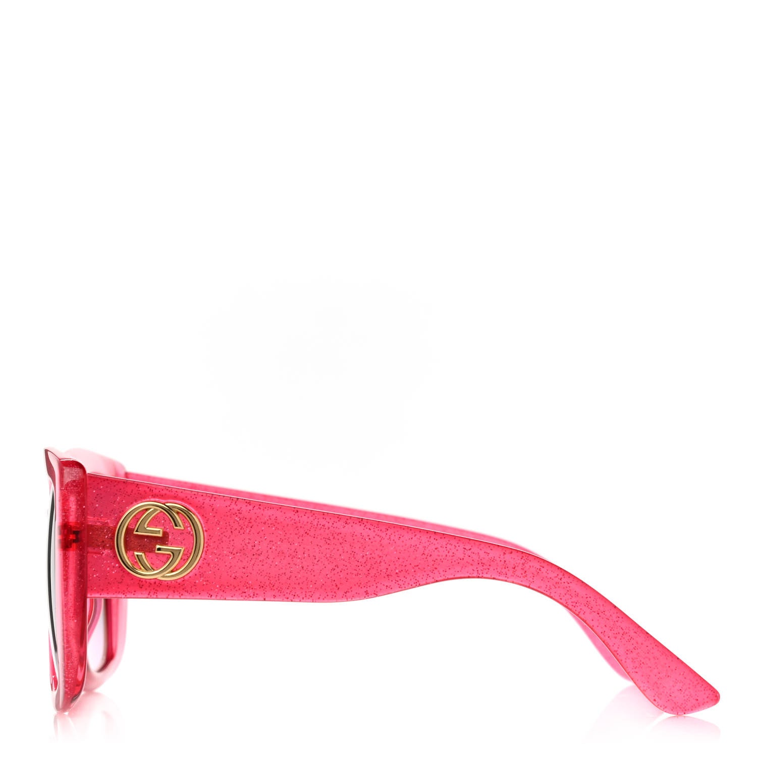 Gucci Acetate Square Frame Glitter GG0141S Sunglasses Pink 3 of 7
