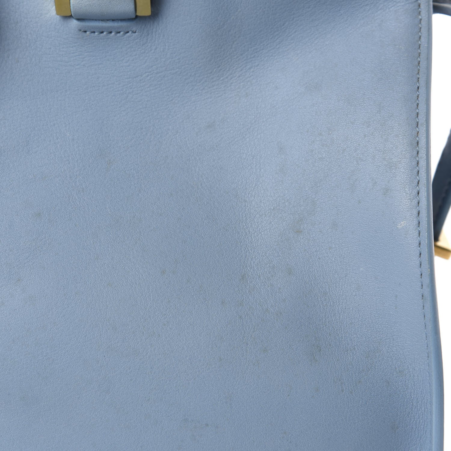 Saint Laurent Calfskin Small Classic Y Cabas Blue Glacier 8 of 11