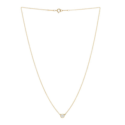 Tiffany 18K Yellow Gold Diamond .25ct Elsa Peretti Diamonds by the Yard Pendant Necklace 3 of 5