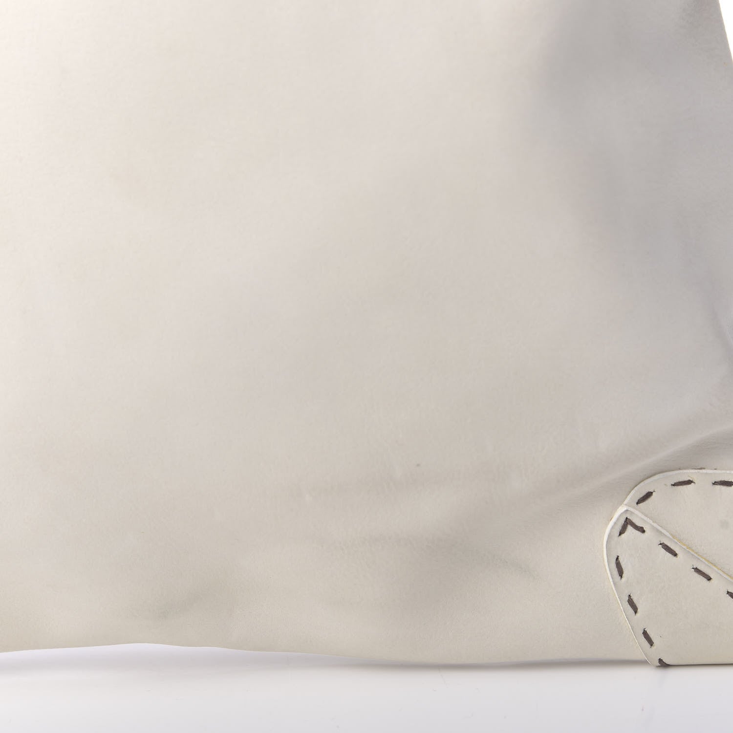 Fendi Calfskin Romano Selleria Tote White 10 of 14