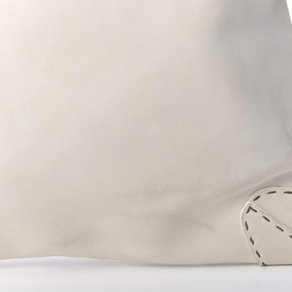 Fendi Calfskin Romano Selleria Tote White 10 of 14