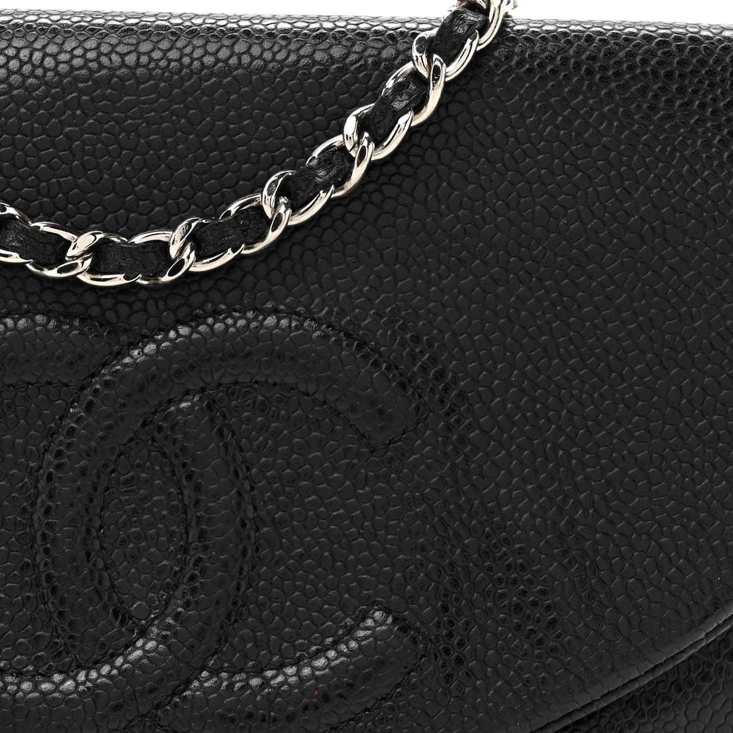 Chanel Caviar Half Moon Wallet On Chain WOC Black 9 of 14