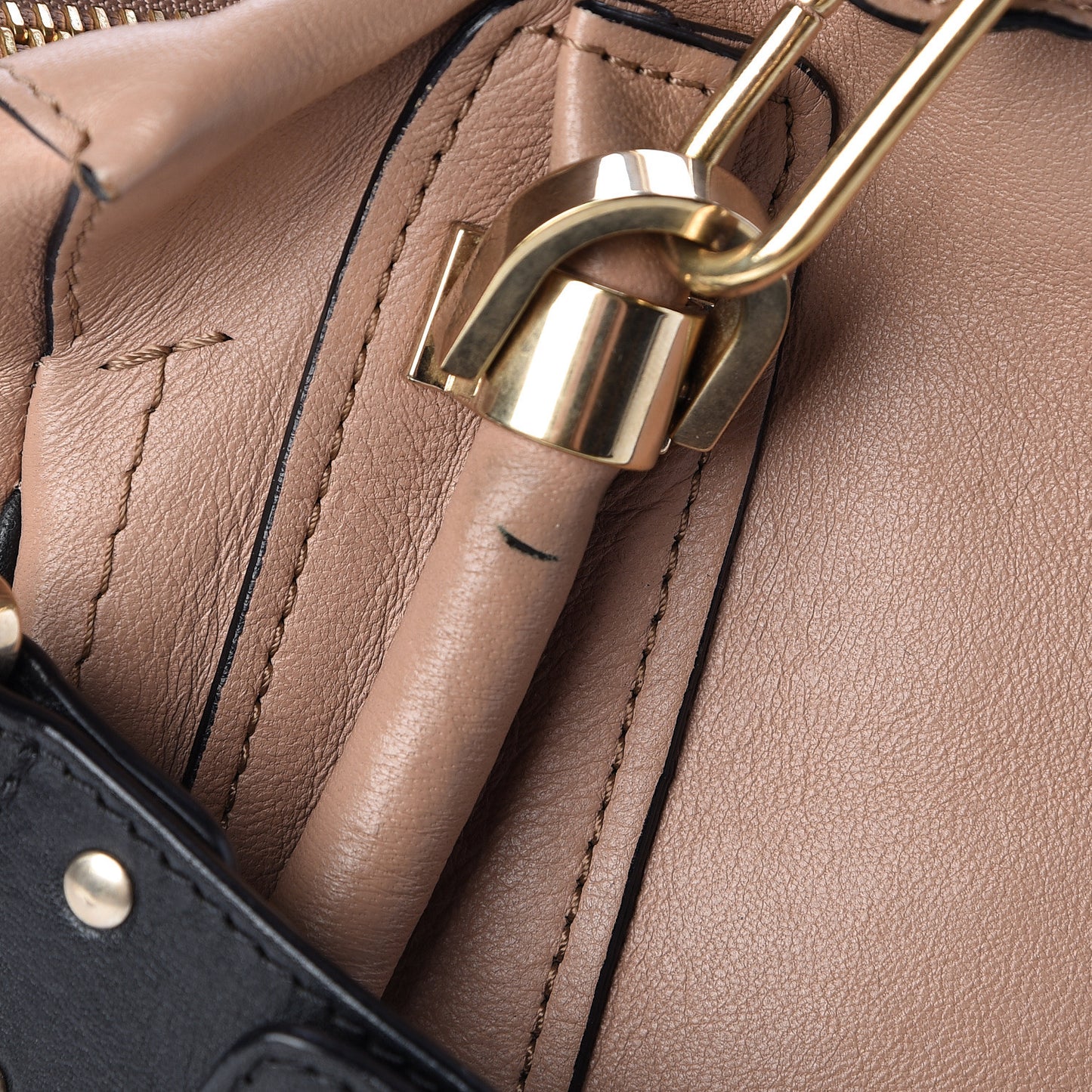 Calfskin Medium Military Paraty Nude Black