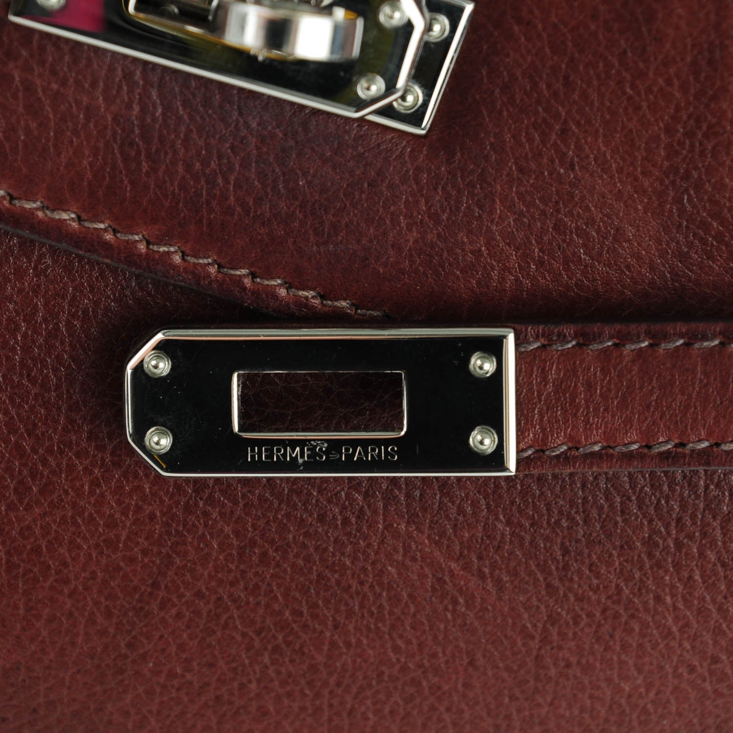 Hermes Veau Evergrain Kelly Retourne 25 Havane 8 of 23
