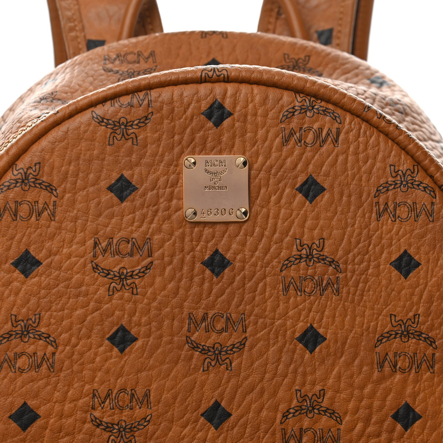 MCM Visetos Small Side Stud Stark Backpack Cognac 8 of 11