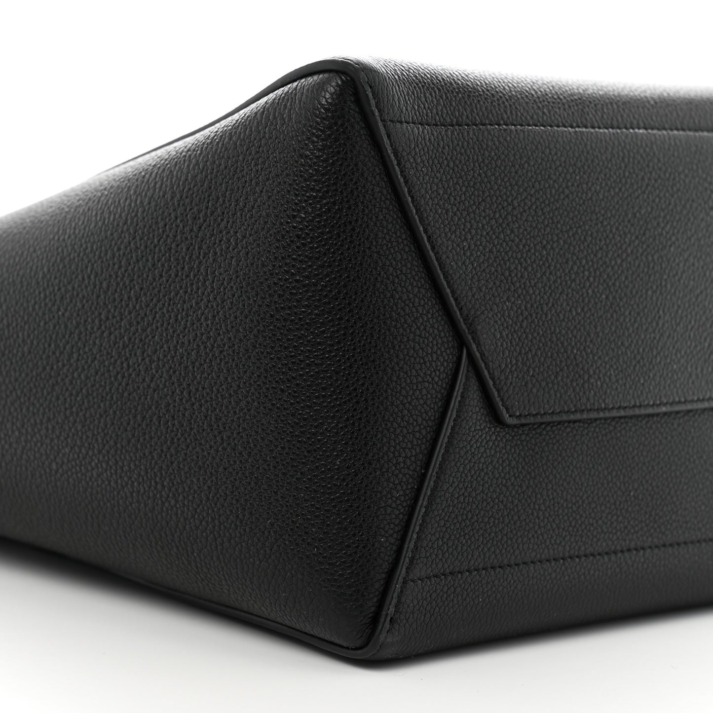 Soft Grained Calfskin Sangle Bucket Bag Black