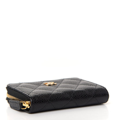 Chanel Caviar Quilted Zip Coin Purse Black 4 of 8