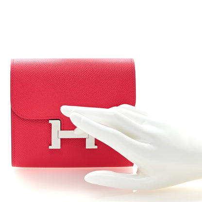 Hermes Epsom Constance Short Wallet Rose Extreme 2 of 6