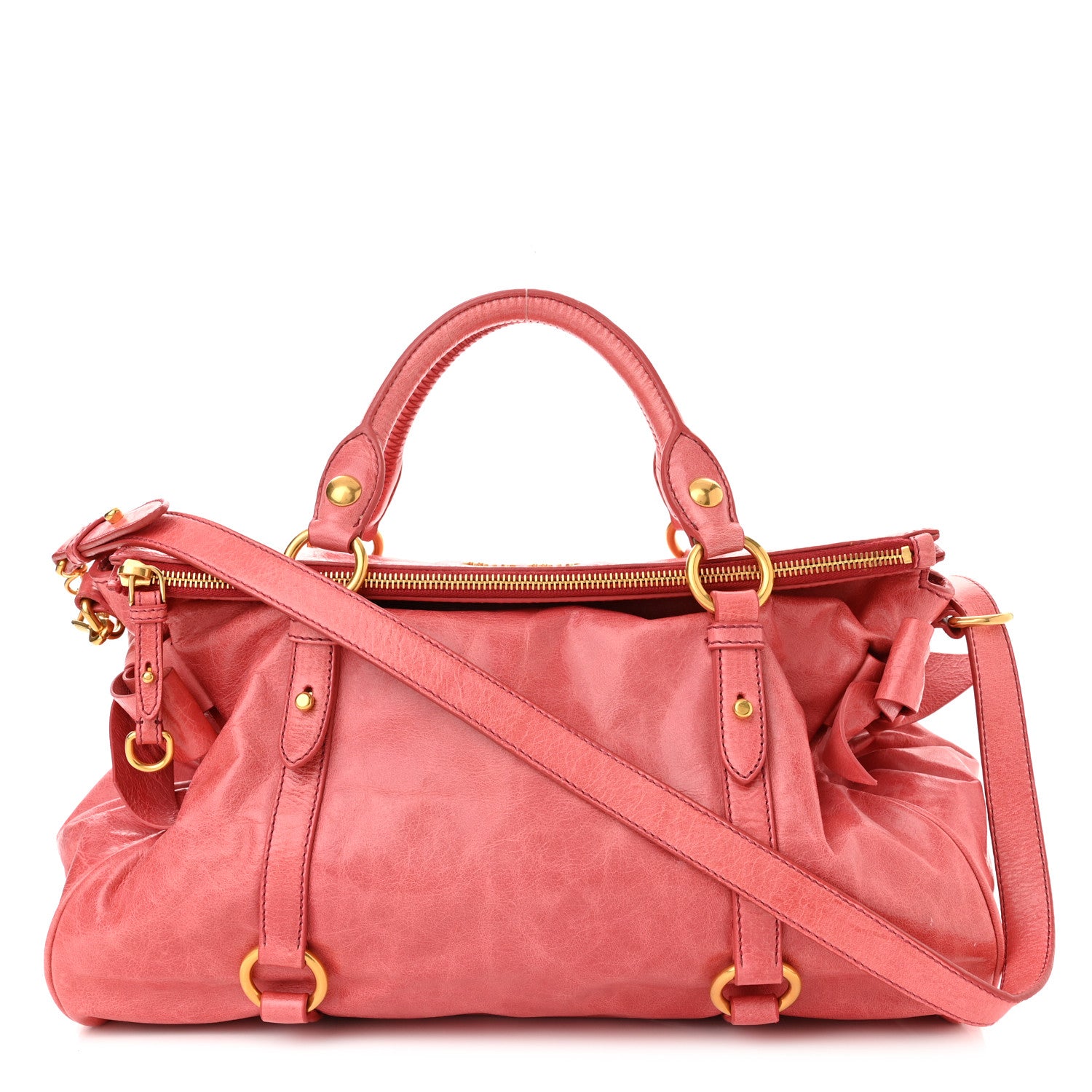 Miu Miu Vitello Lux Satchel Bag Rosa 1 of 9