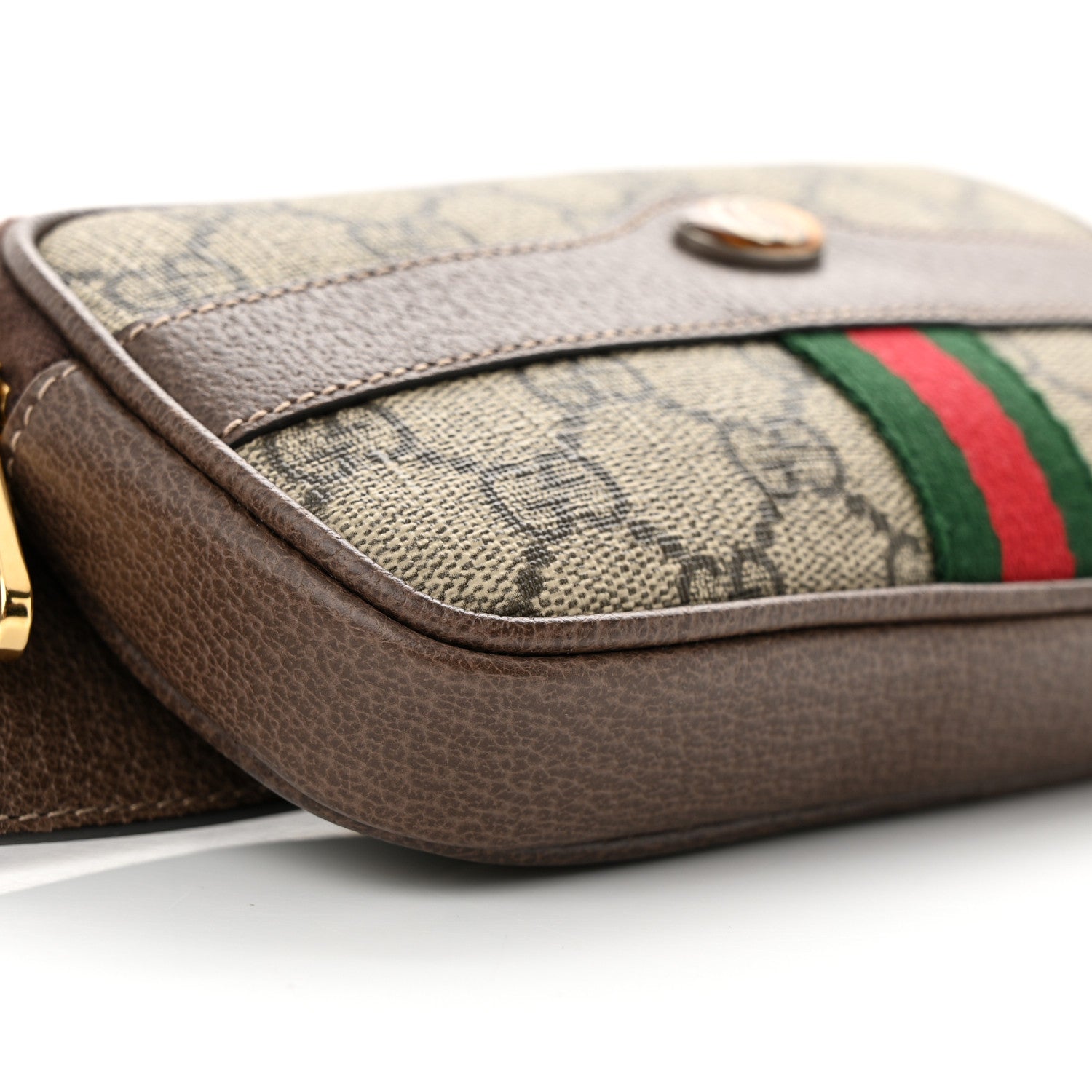 Gucci GG Supreme Monogram Ophidia Belted iPhone Case 95 38 Dark Brown 9 of 10