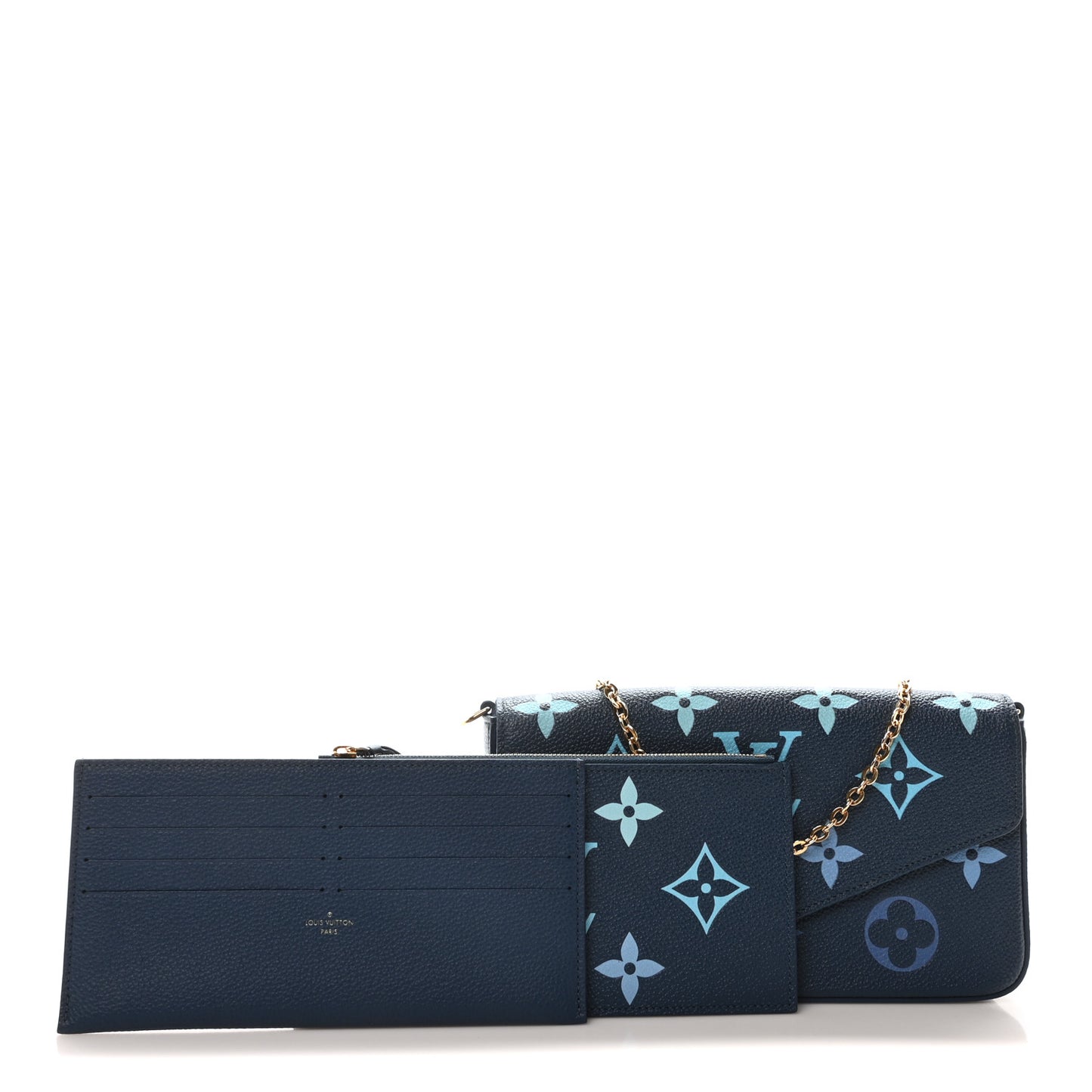 Empreinte Monogram Giant Felicie Pochette Chain Wallet Gradient Blue