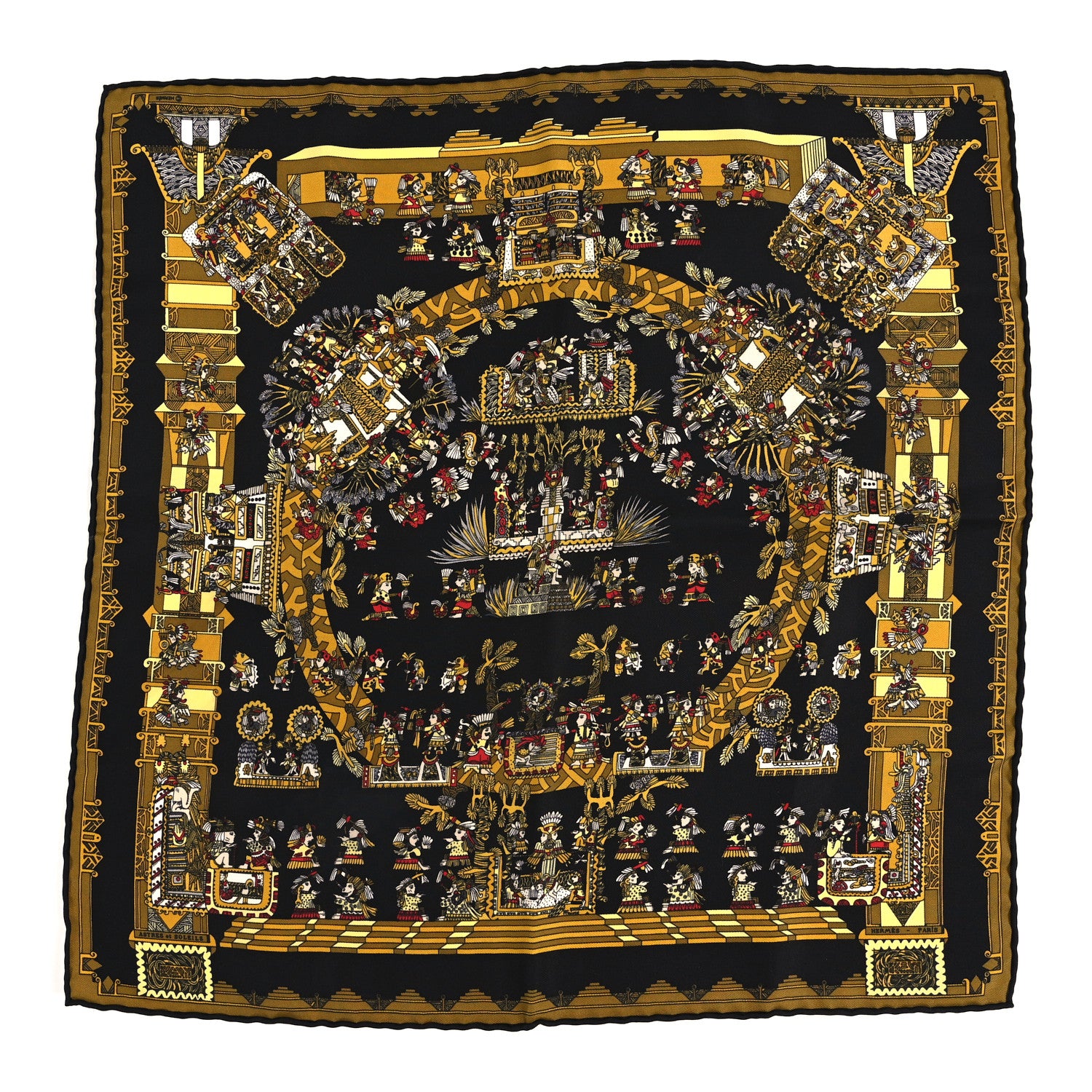 Hermes Silk Astres et Soleils Pocket Scarf 45 1 of 4