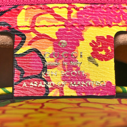 Gucci X KEN SCOTT Textured Calfskin Pomponica Print Small Jackie 1961 Hobo Multicolor Fuxia Pompon 6 of 10