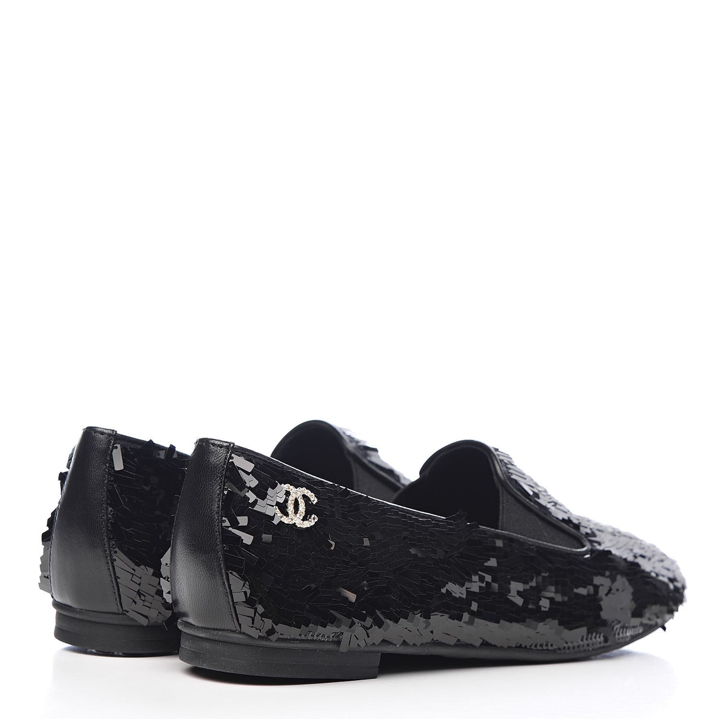 Sequin CC Loafers 37 Black