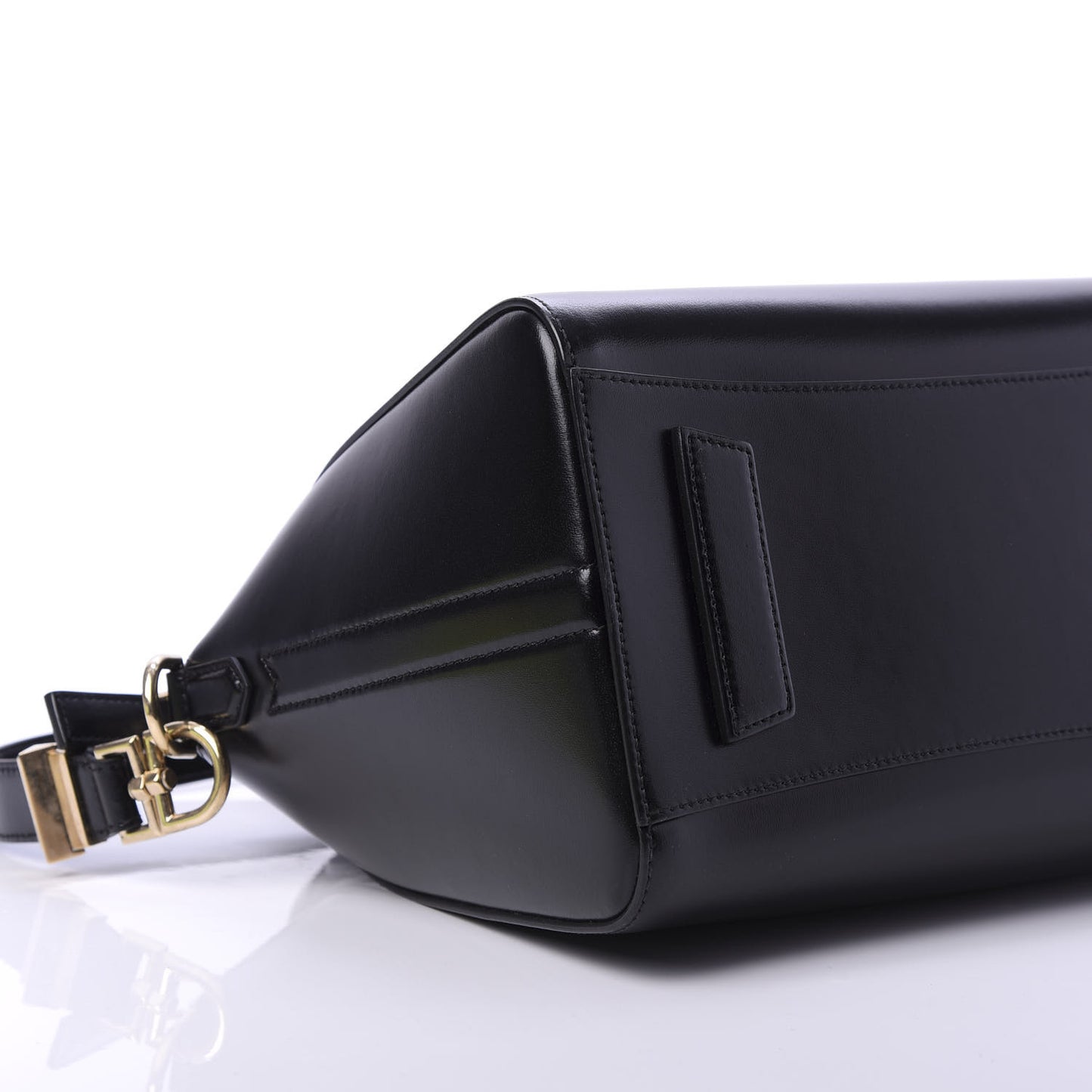 Shiny Lord Calfskin Small Antigona Black