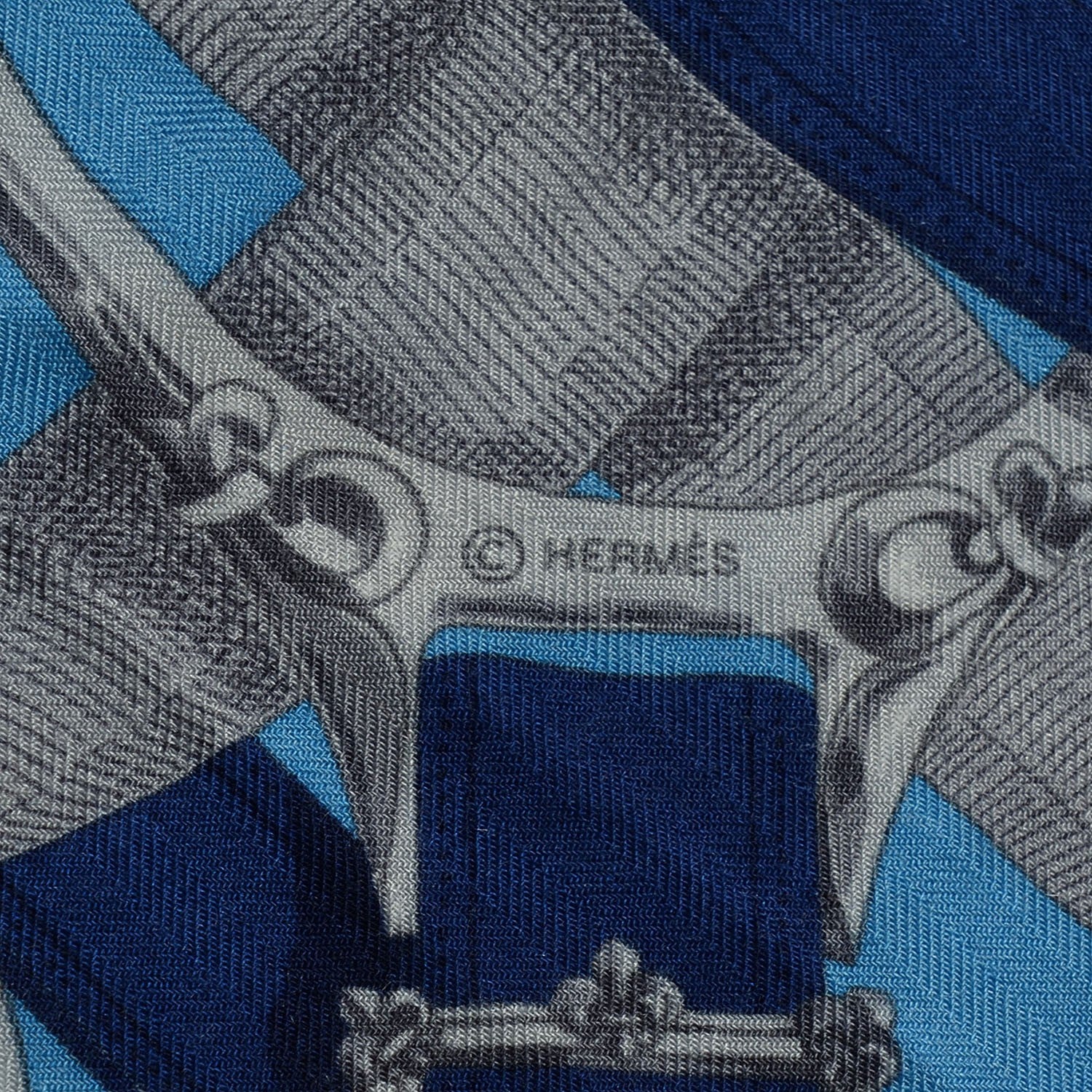 Hermes Cashmere Silk Cavalcadour Shawl 140 5 of 6