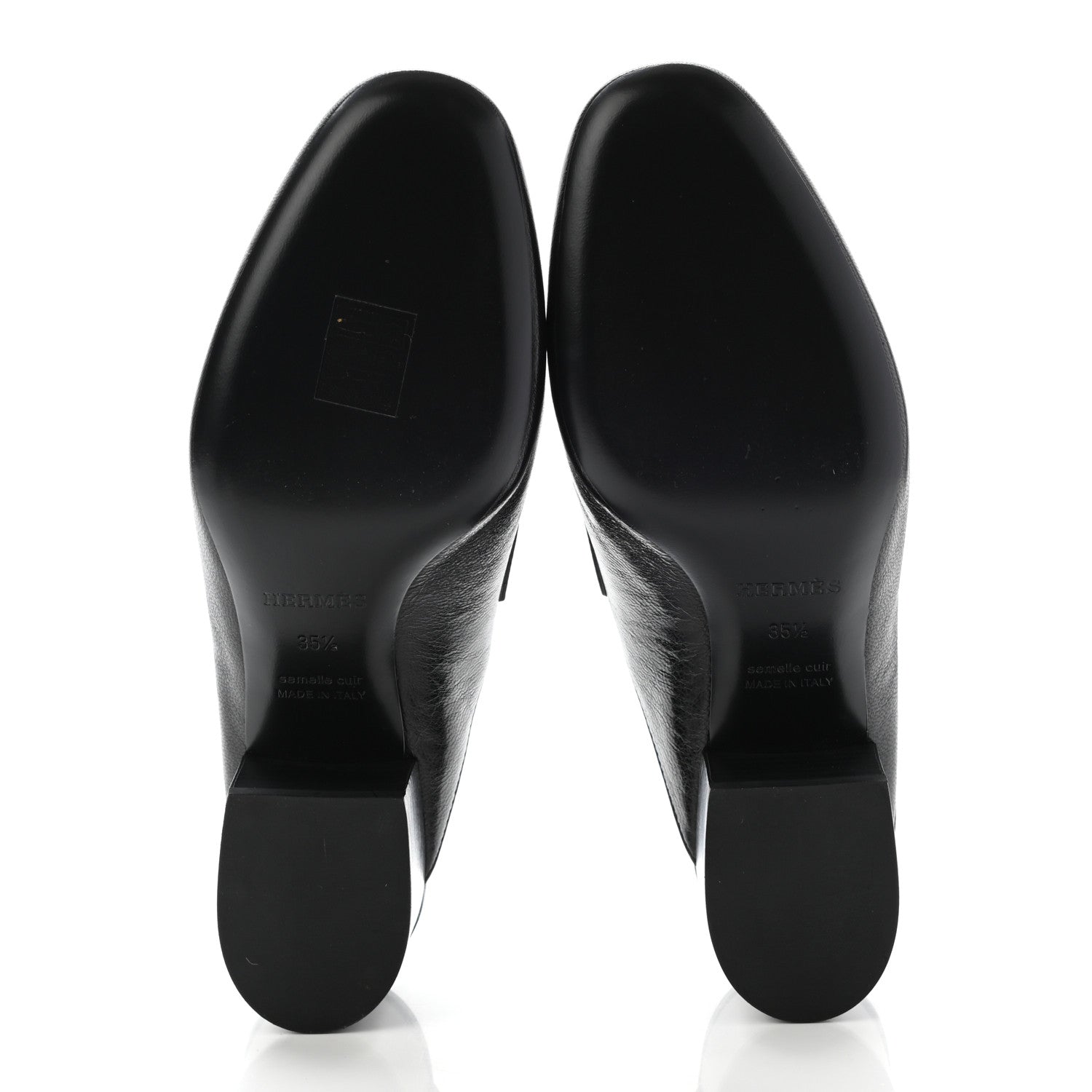 Hermes Goatskin Paradis Mules 35.5 Black 5 of 9