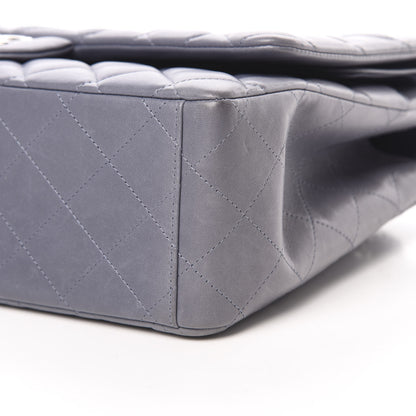 Chanel Lambskin Quilted Maxi Double Flap Light Blue 10 of 15