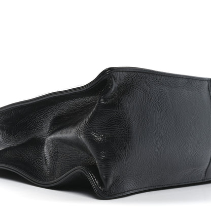 Chanel Glazed Aged Calfskin CC Tote Black 9 of 10