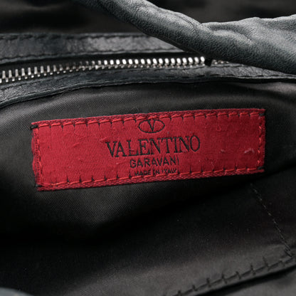 Valentino Garavani Nappa Petale Rose Hobo Black 6 of 15