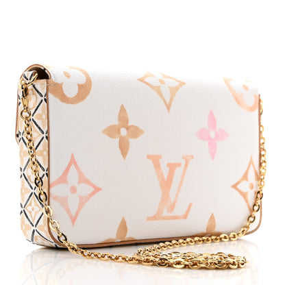 Louis Vuitton Monogram Giant By The Pool 2.0 Felicie Pochette Chain Wallet Beige 4 of 10